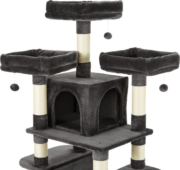 Show full view: Frisco 68-in Faux Fur Cat Tree & Condo, Dark Charcoal slide 6 of 10