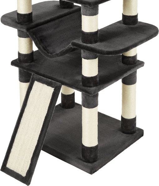 Show full view: Frisco 68-in Faux Fur Cat Tree & Condo, Dark Charcoal slide 7 of 10