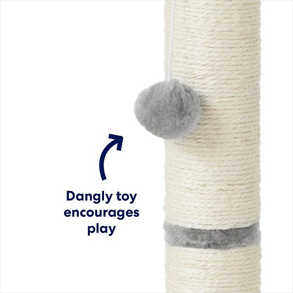 Show full view: Frisco 21-in Sisal Cat Scratching Post with Toy, Gray slide 5 of 8