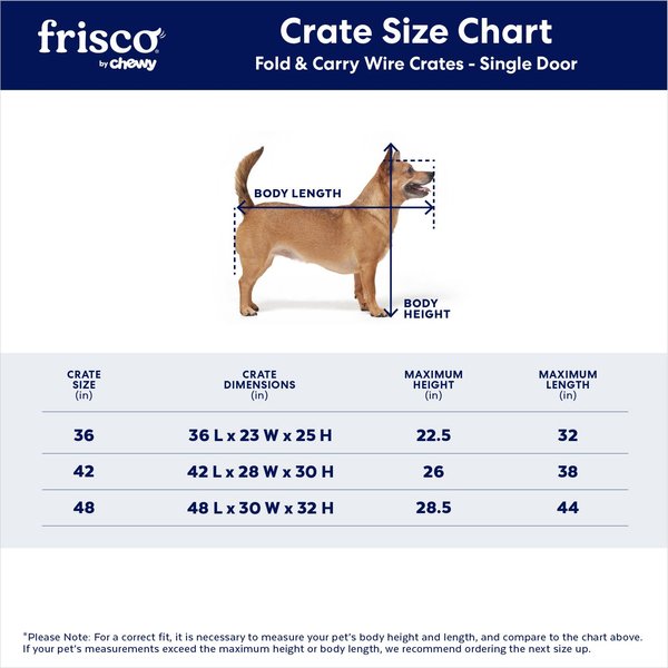 Show full view: Frisco Fold & Carry Single Door Collapsible Wire Dog Crate & Mat Kit, Medium/Large slide 3 of 11