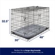 Show in main carousel: Frisco Fold & Carry Double Door Collapsible Wire Dog Crate & Mat Kit, XL: 48-in L x 30-in W 32-in H slide 2 of 9
