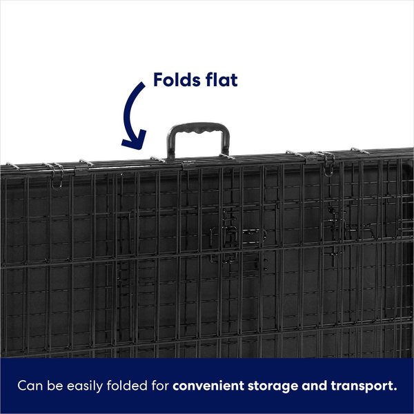 Show full view: Frisco Fold & Carry Double Door Collapsible Wire Dog Crate & Mat Kit, XL: 48-in L x 30-in W 32-in H slide 7 of 9