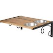 Show in main carousel: Frisco Wooden Wall Mounted Stainless Steel Cat Feeding Station with Bowl, Natural, 2 Cup slide 4 of 6