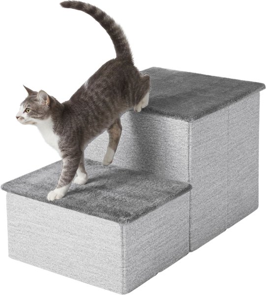 Show full view: Frisco Collapsible Cat & Dog Stairs & Storage, Gray slide 3 of 7
