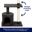 Show in main carousel: Frisco 38-in Cat Tree with Condo, Top Perch and Toy,, Charcoal slide 4 of 7