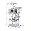 Show in main carousel: Frisco 64-in Cat Tree with Hammock, Condo, 2 Top Perches with Bed, Gray slide 2 of 7