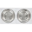 Show in main carousel: Frisco Marble Print Stainless Steel Double Elevated Dog Bowl, Black Stand, 3 Cup slide 4 of 8