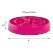 Show in main carousel: Frisco Bone Shaped Ridges Slow Feed Bowl, 3 Cup, Pink slide 2 of 9