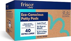 Frisco X-Large Eco-Conscious Dog Training & Potty Pads, 28 x 34-in, Unscented, 40 count