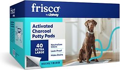 Frisco Extra Large Charcoal Dog Training & Potty Pads, 28 x 34-in, Unscented, 40 count