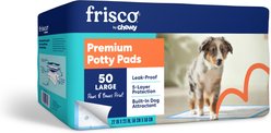 Frisco Printed Dog Training & Potty Pads, 22 x 23-in, Unscented, 50 Count, Paws & Bones