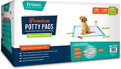 Frisco Giant Printed Dog Training & Potty Pads, 27.5 x 44-in, Unscented, Paws & Bones, 50 count