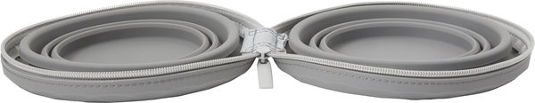 Show full view: Frisco Travel Collapsible Silicone Dog & Cat Bowl, Gray, Medium: 3 cup slide 3 of 8