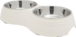 Frisco Stainless Steel Double Dog Bowls with Melamine Stand, Medium: 3 cup