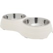 Show in main carousel: Frisco Stainless Steel Double Dog Bowls with Melamine Stand, Medium: 3 cup slide 1 of 6