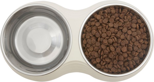 Show full view: Frisco Stainless Steel Double Dog Bowls with Melamine Stand, Medium: 3 cup slide 4 of 6