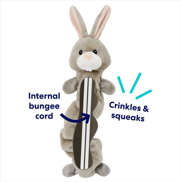 Show full view: Frisco Bunny Bungee Plush Squeaky Dog Toy, Large slide 3 of 7