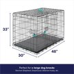 Show in main carousel: Frisco Heavy Duty Enhanced Lock Double Door Fold & Carry Wire Dog Crate & Mat Kit, Teal, XL: 48-in L x 30-in W x 32-in H slide 2 of 8