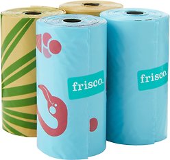 Frisco Flamingos and Foliage Print Dog Poop Bags, 120 Count