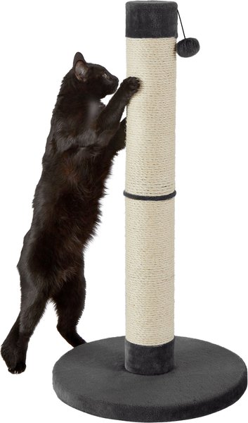 Show full view: Frisco 35-in Heavy Duty Sisal Cat Scratching Post with Toy, Dark Charcoal slide 3 of 8