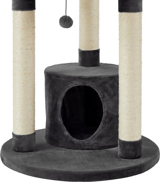 Show full view: Frisco 59.5-in Heavy Duty Faux Fur Cat Tree & Condo, Dark Charcoal slide 6 of 8