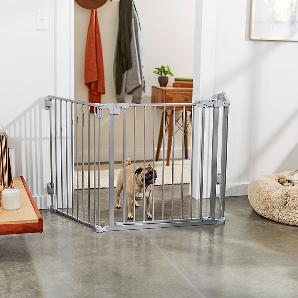 Show full view: Frisco Steel 3-Panel Configurable Dog Gate, 30-in, Grey slide 4 of 8