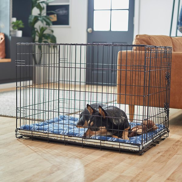 Show full view: Frisco Comfortable Fleece Tri-fold Arrow Print Dog Crate Mat, 42-in slide 6 of 8