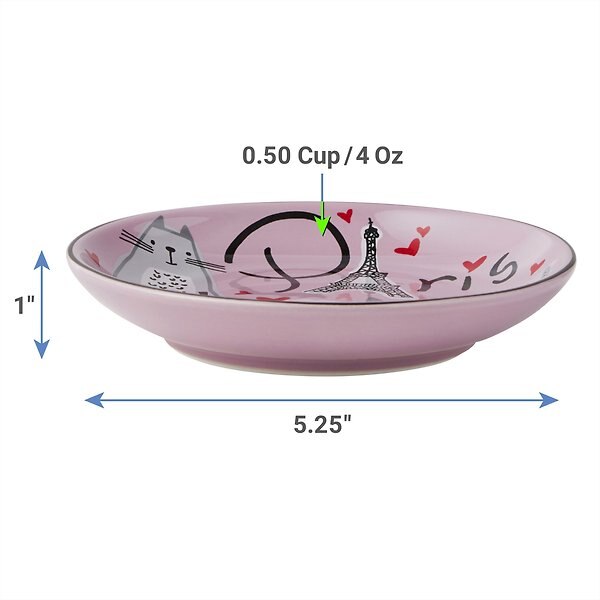 Show full view: Frisco Paris Non-skid Ceramic Cat Dish, 0.5 Cup slide 3 of 8