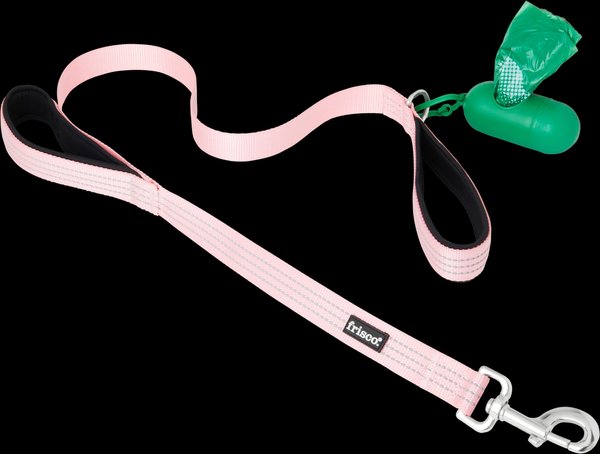 Show full view: Frisco Traffic Leash with Padded Handles & Poop Bag Dispenser, Width: 1-in, Length: 4-ft, Pink slide 5 of 8