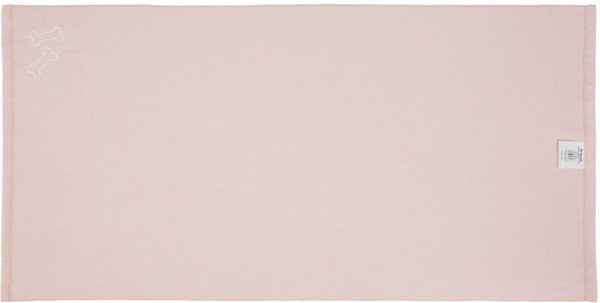 Show full view: Frisco Embroidered Bones Microfiber Dog Bath Towel, Pink, Large slide 3 of 7