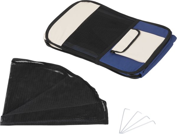 Show full view: Frisco Soft-Sided Dog, Cat & Small Pet Exercise Playpen, Cream/Navy, 42-in L x 42-in W x 24-in H slide 4 of 9