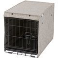 Frisco Faux linen  Dog Crate Cover, Brown, 22-in