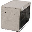 Show in main carousel: Frisco Faux Linen Dog Crate Cover, Brown, 22-in slide 4 of 8