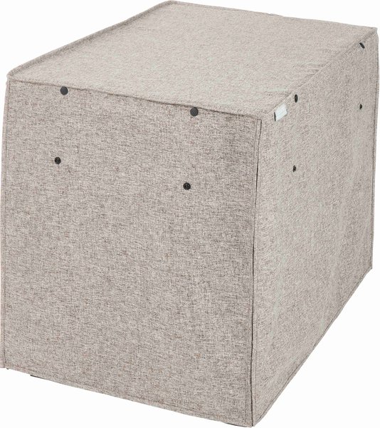 Show full view: Frisco Faux Linen Dog Crate Cover, Brown, 30-in slide 3 of 8
