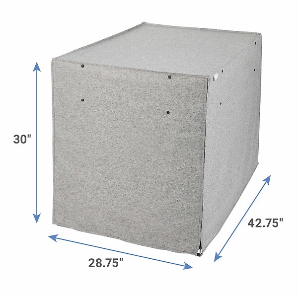 Show full view: Frisco Faux Linen Dog Crate Cover, Gray, 42-in slide 3 of 8