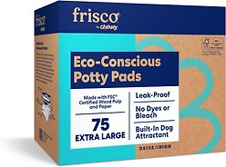 Frisco X-Large Eco-Conscious Dog Training & Potty Pads, 28 x 34-in, Unscented, 75 count