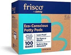 Frisco Giant Eco-Conscious Dog Training & Potty Pads, 27.5 x 44-in, Unscented, 100 count