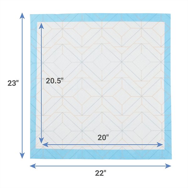 Show full view: Frisco Printed Dog Training & Potty Pads, 22 x 23-in, Unscented, 150 count, Geometric Print slide 3 of 10