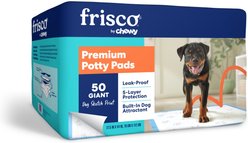 Frisco Giant Printed Dog Training & Potty Pads, 27.5 x 44-in, Unscented, Dog Sketch Print, 50 count
