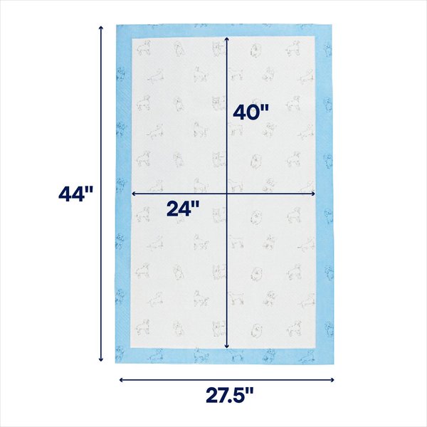 Show full view: Frisco Giant Printed Dog Training & Potty Pads, 27.5 x 44-in, Unscented, Dog Sketch Print, 50 count slide 3 of 10