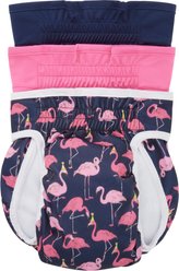 Frisco Washable Female Diaper, Flamingo, Medium, 3pk