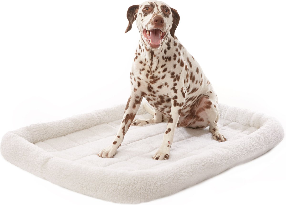 FRISCO Quilted Dog Crate Mat, Ivory, 54-in 