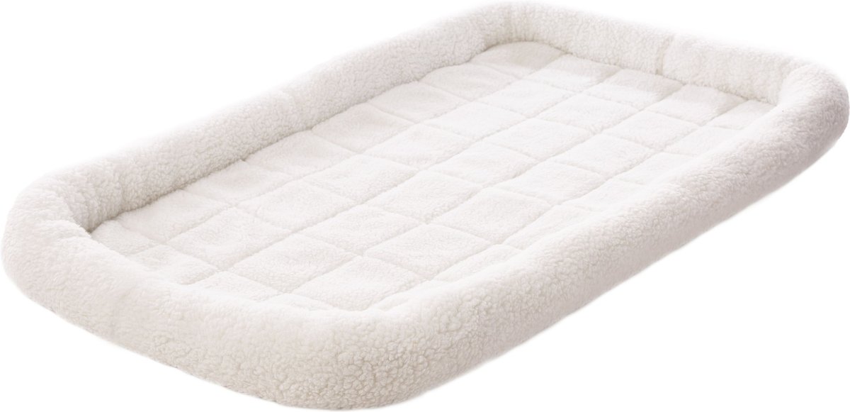 FRISCO Quilted Dog Crate Mat, Ivory, 54-in 