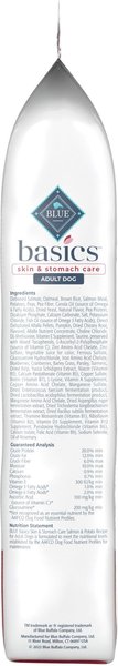 Show full view: Blue Buffalo Basics Limited Ingredient Diet Adult Salmon Dry Dog Food, 10.8-kg bag slide 3 of 8