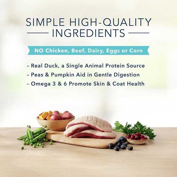 Show full view: Blue Buffalo Basics Limited Ingredient Diet Adult Grain-Free Duck Dry Dog Food, 9.9-kg bag slide 4 of 7