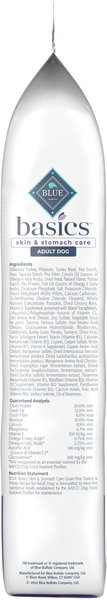 Show full view: Blue Buffalo Basics Limited Ingredient Diet Adult Grain-Free Turkey & Potato Dry Dog Food, 10.8-kg bag slide 3 of 8
