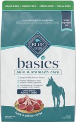 Blue Buffalo Basics Limited Ingredient Diet Adult Grain-Free Lamb Large Breed Dry Dog Food, 9.9-kg bag
