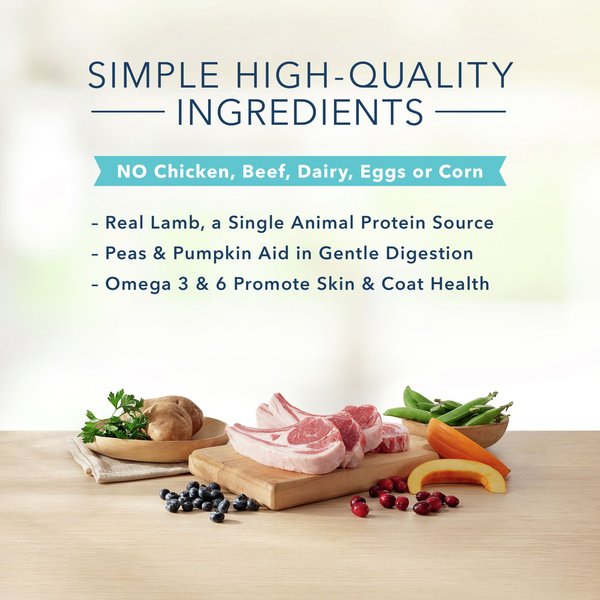 Show full view: Blue Buffalo Basics Limited Ingredient Diet Adult Grain-Free Lamb Large Breed Dry Dog Food, 9.9-kg bag slide 5 of 8