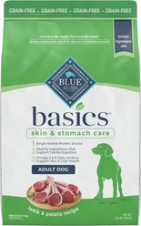 Blue Buffalo Basics Limited Ingredient Diet Adult Grain-Free Lamb Dry Dog Food, 9.9-kg bag