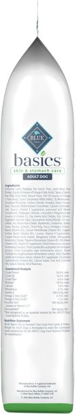 Show full view: Blue Buffalo Basics Limited Ingredient Diet Adult Grain-Free Lamb Dry Dog Food, 9.9-kg bag slide 3 of 8